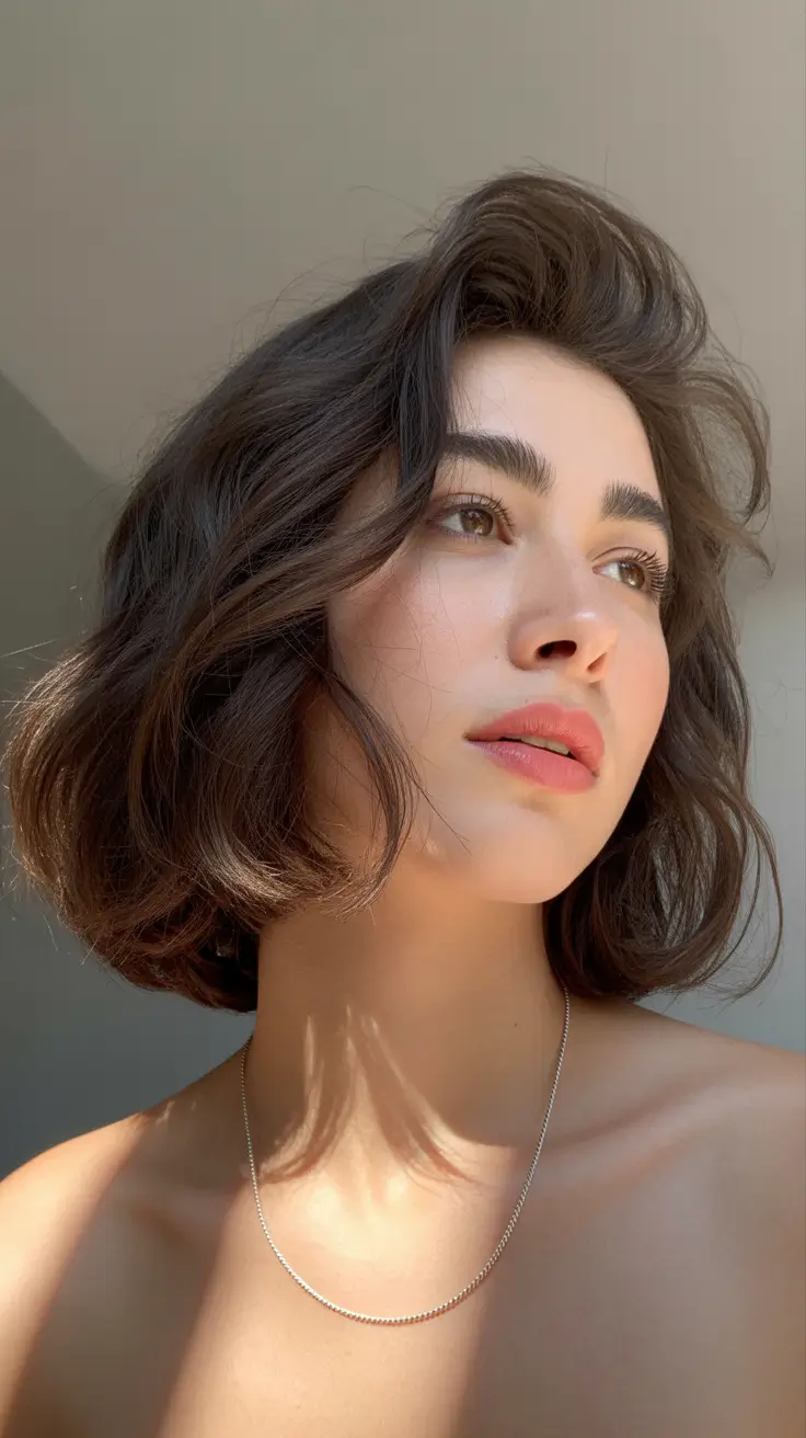 cor de cabelo macio de inverno Romântico Dark Chocolate Bob