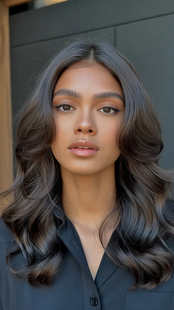 pele escura cor de cabelo de inverno Classic Espresso Waves