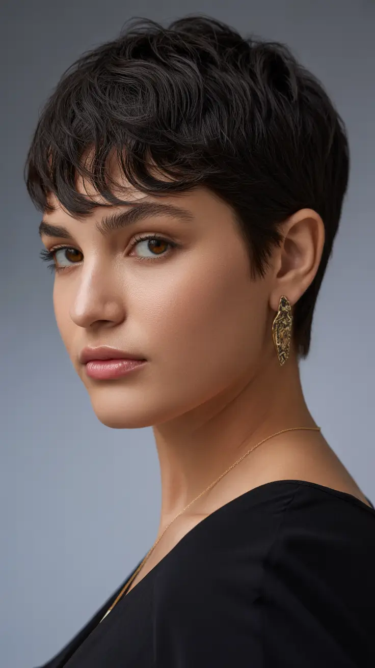 cortes de cabelo curtos de inverno 2025 - 2026 Modern Textured Pixie