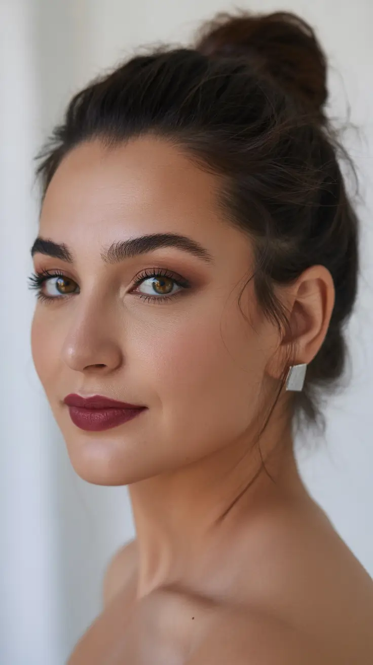 cor de cabelo escuro de inverno coque moreno