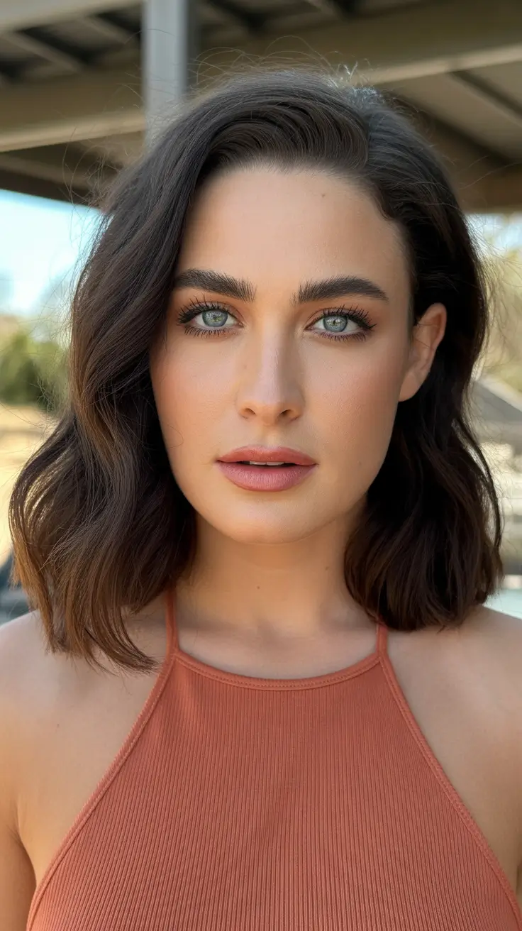 cores de cabelo escuro de inverno morena corte curto