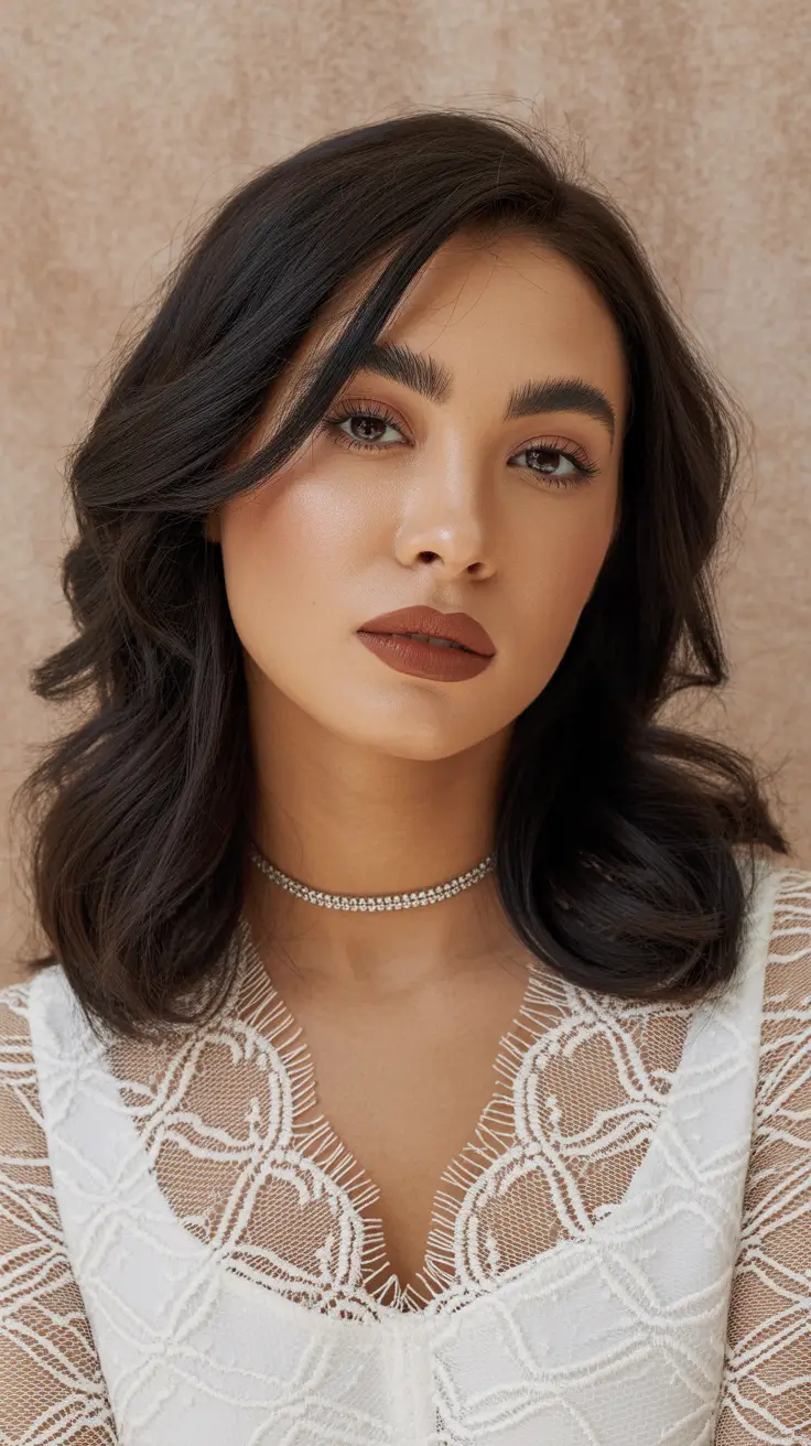 cor de cabelo escuro de inverno castanho chocolate