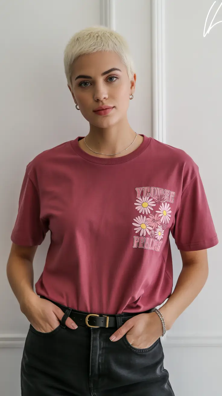 corte de cabelo e cor de inverno Frosted Platinum Pixie