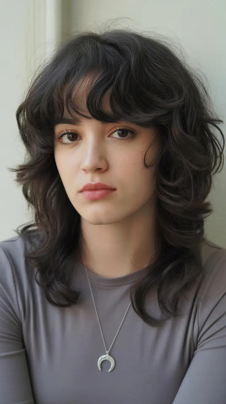 corte de cabelo e cor de inverno Modern Shag Revival