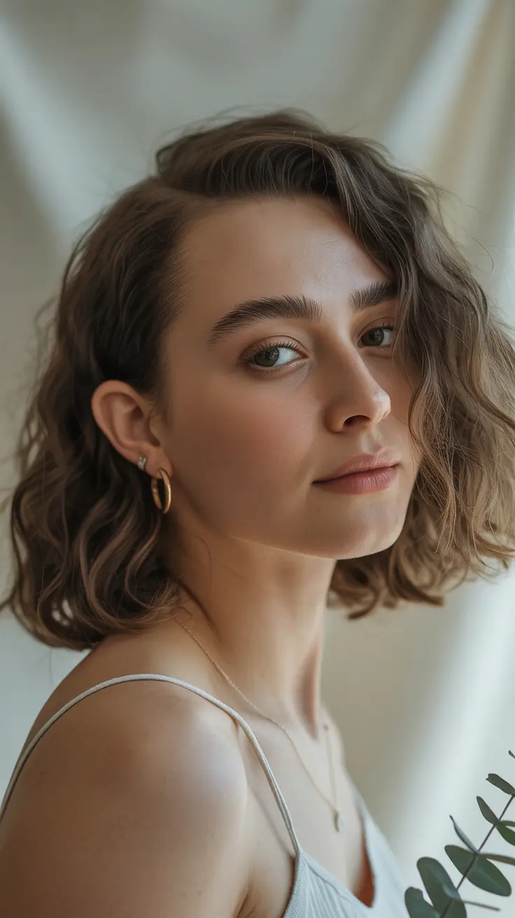 cor do cabelo de inverno cortes de cabelo curtos bob marrom Soft Brown Bob Elegance