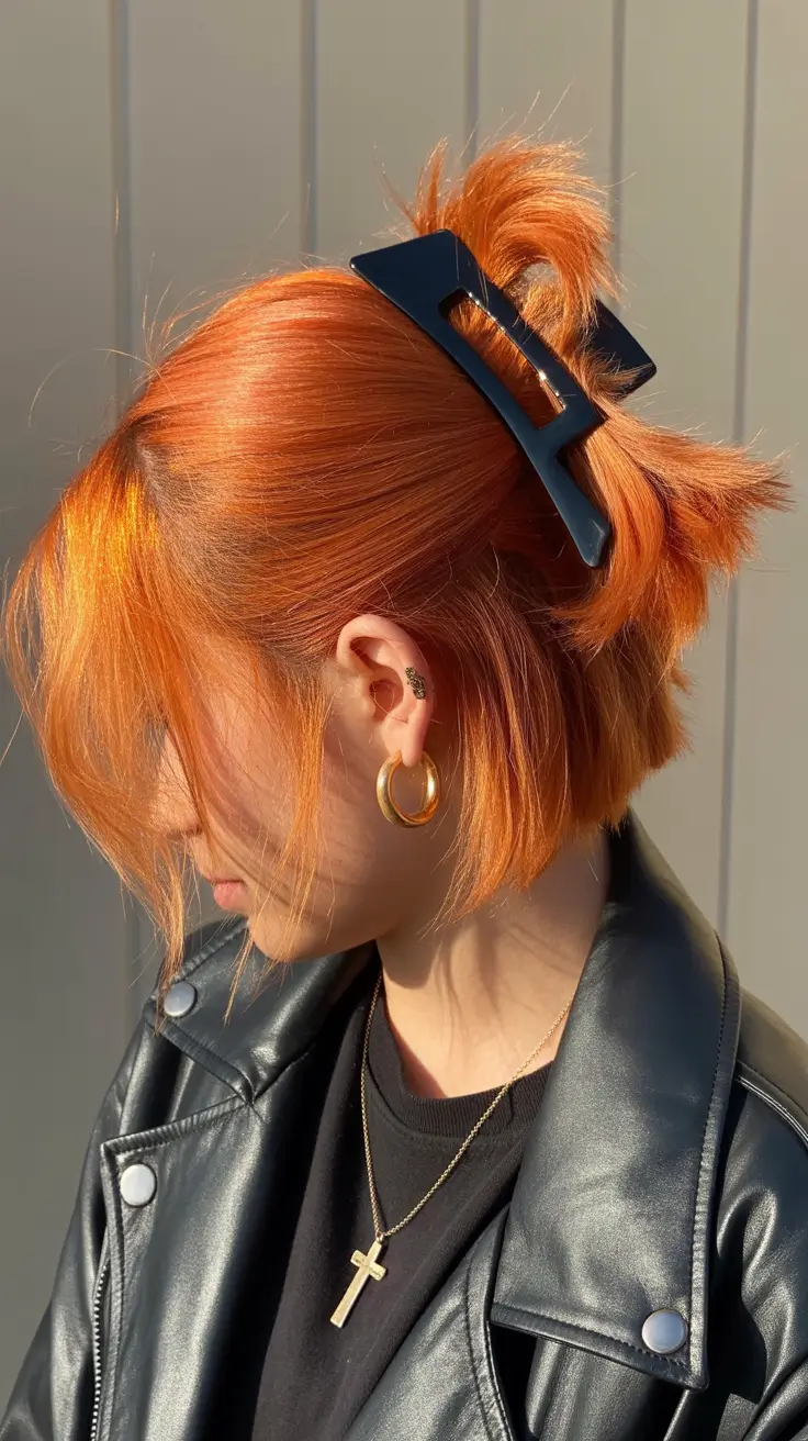 Cores de cabelo vermelho ousado