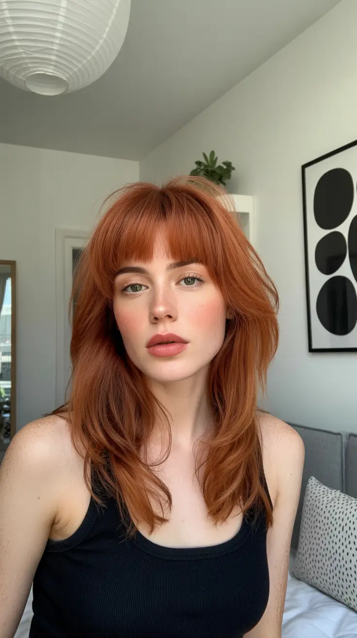 Cores de cabelo ruivo ousado 2026 camadas castanhas suaves