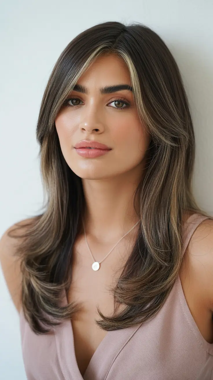 cores de cabelo castanho 2026 Camadas de cinzas de cogumelo