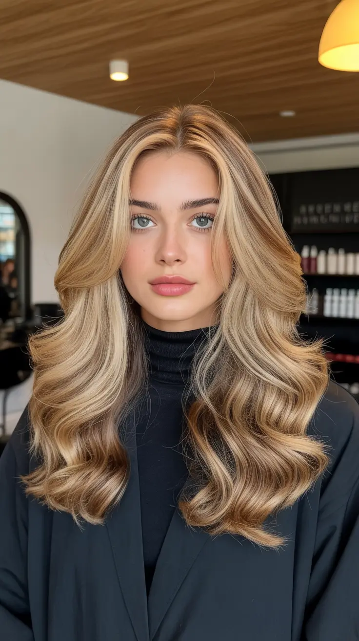 Idéias para cores de cabelo 2026 Hollywood Blonde Waves