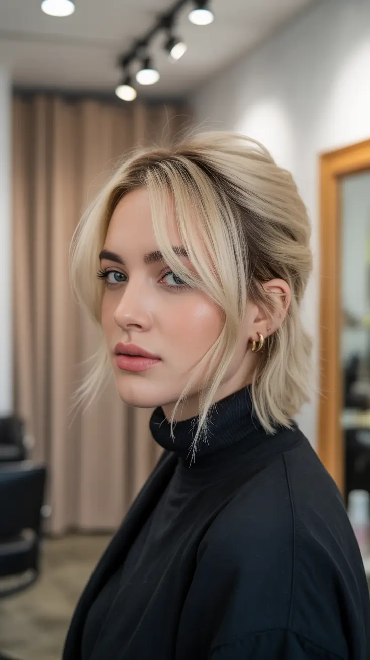 Cabelo loiro mel 2026 Updo mel texturizado com camadas de moldura de rosto