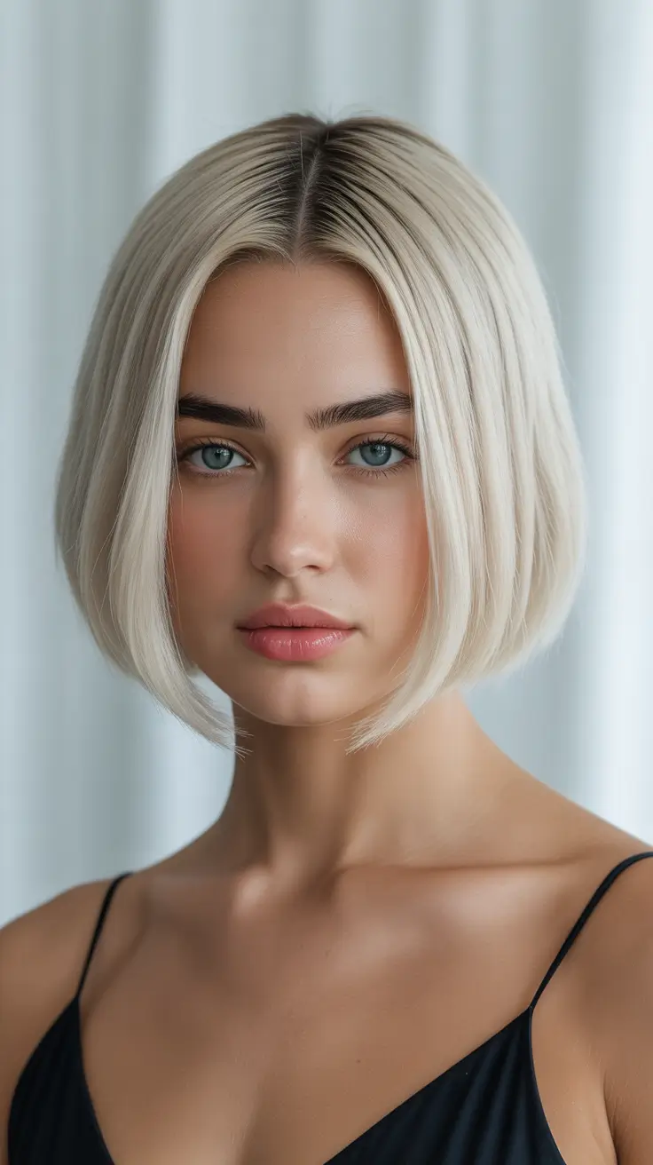 Cabelo loiro mel 2026 Modern Short Bob em tons neutros de mel