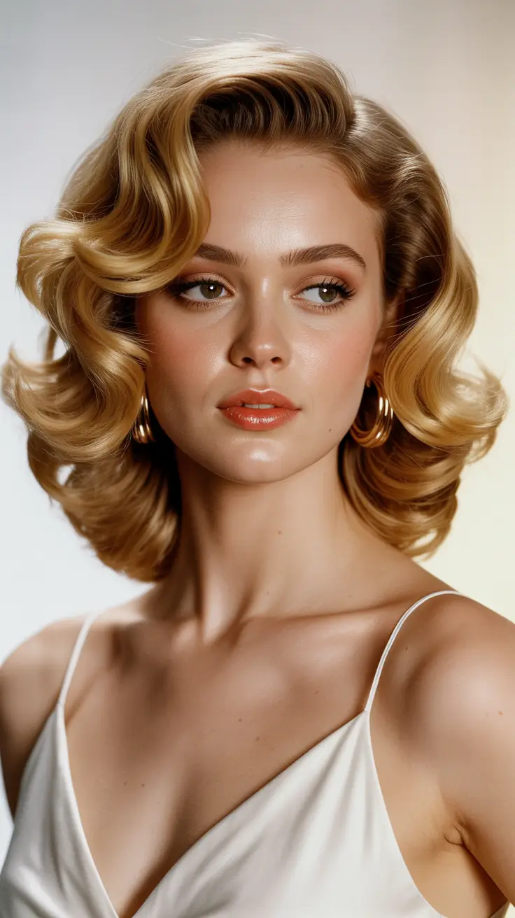 Cor de cabelo loiro mel 2026 Retro Hollywood Caramel Waves
