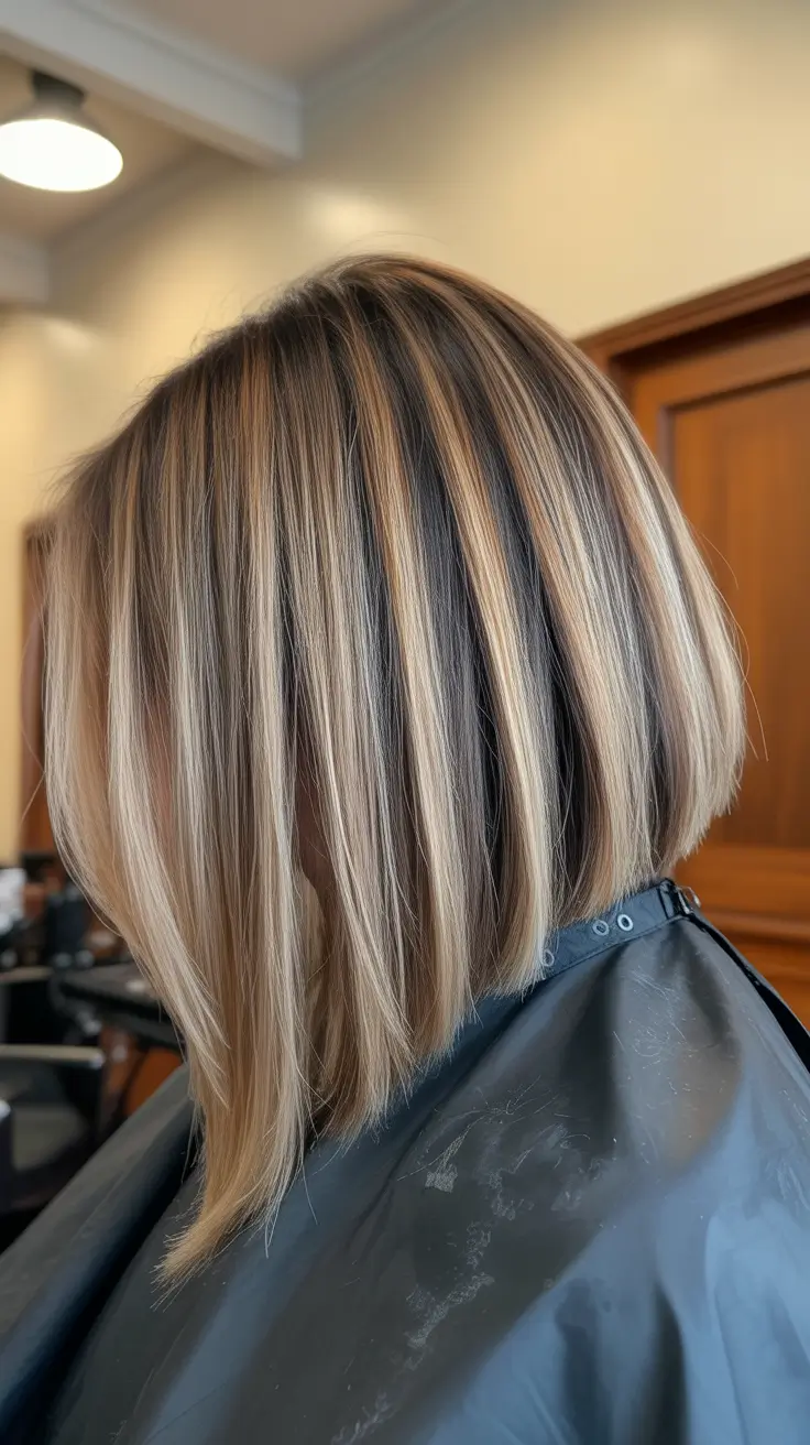 ideias modernas de cores de cabelo balayage de primavera 2026 Blonde Highlights Lob Haircut