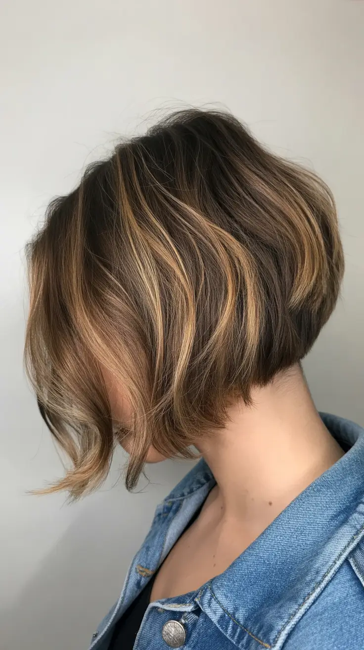 ideias modernas de cores de cabelo balayage de primavera 2026 Morena em camadas com destaques de caramelo