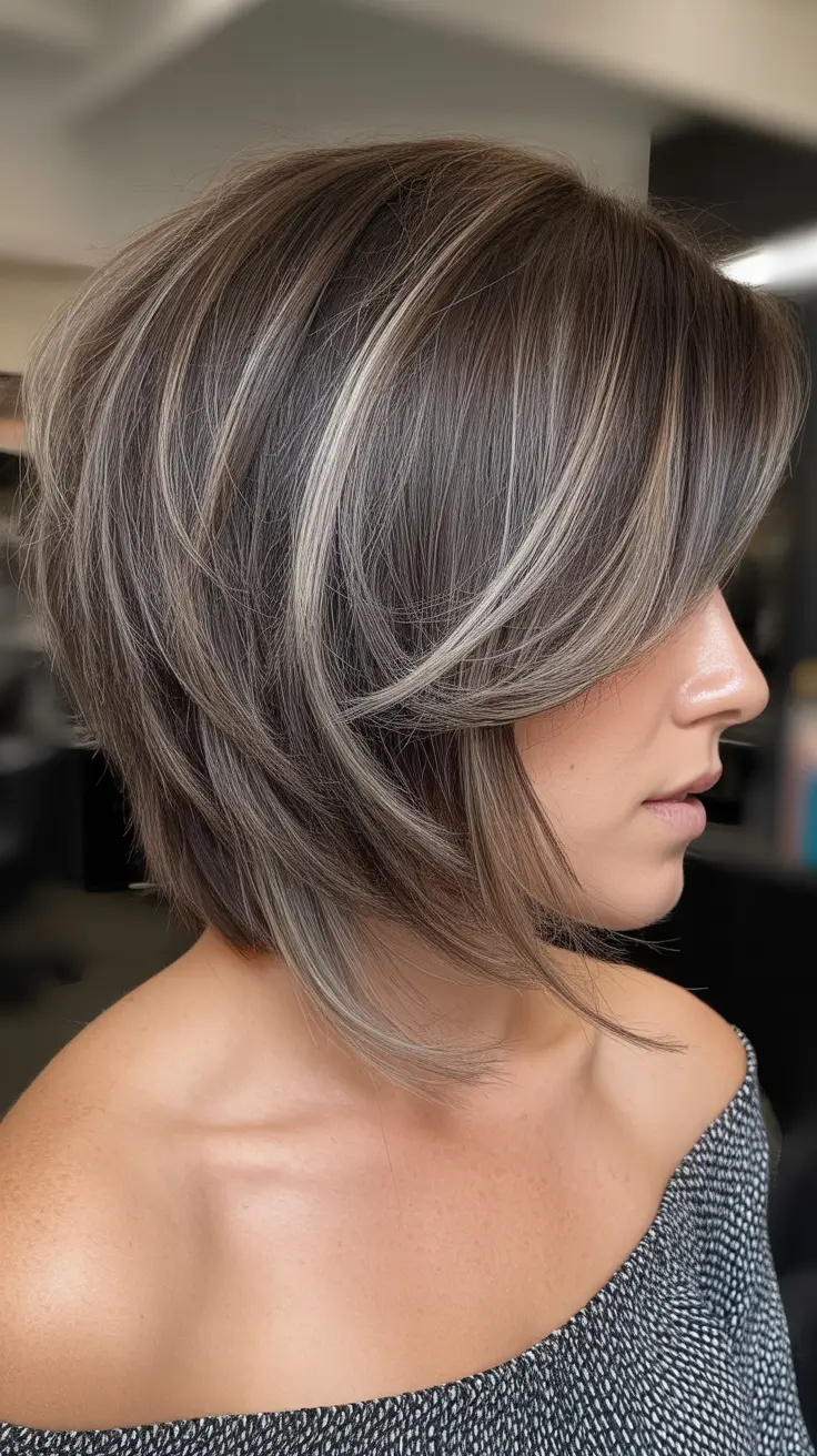 ideias modernas de cores de cabelo balayage de primavera 2026 Cool Ash Balayage para comprimentos médios