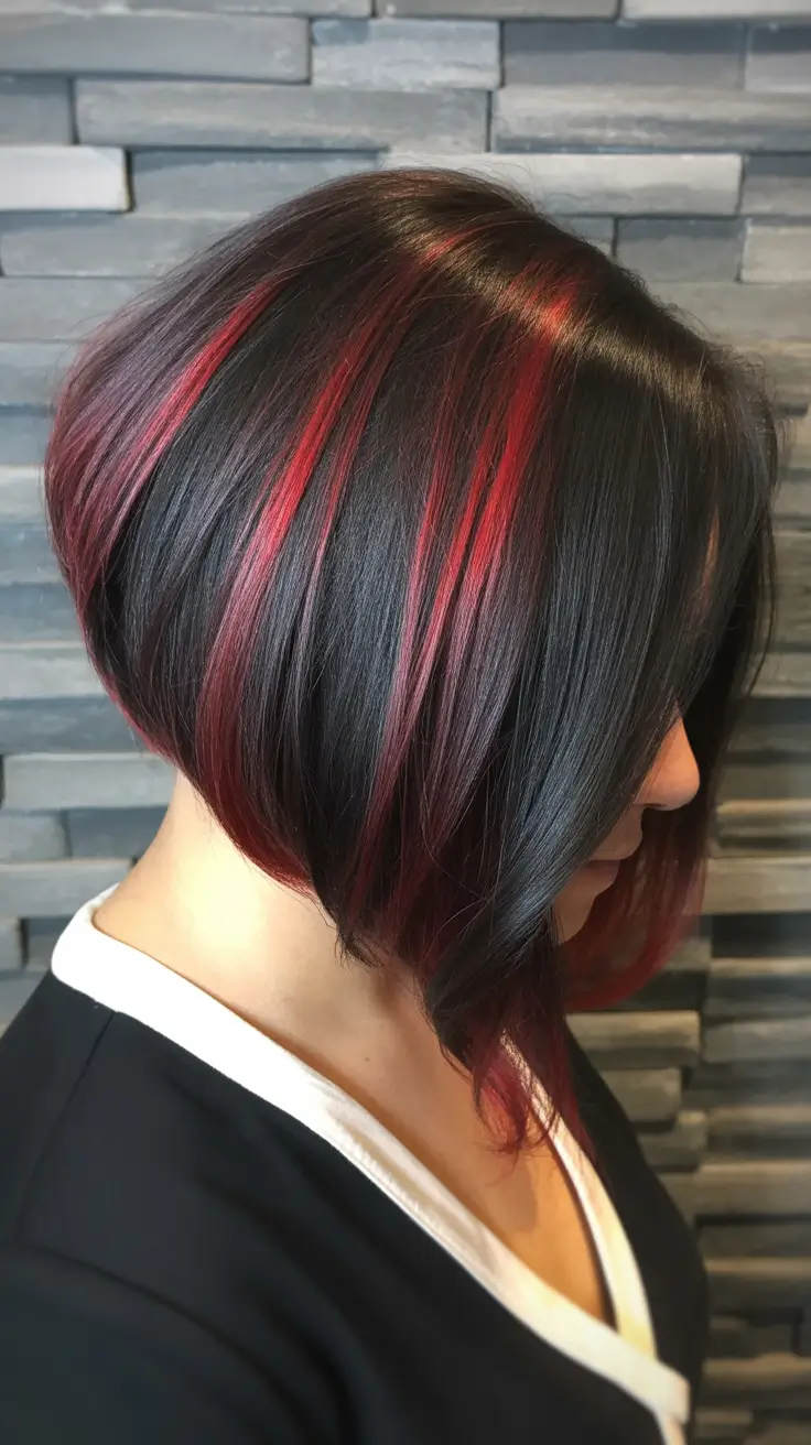 ideias modernas de cores de cabelo balayage de primavera 2026 Morena profunda com balayage vermelho