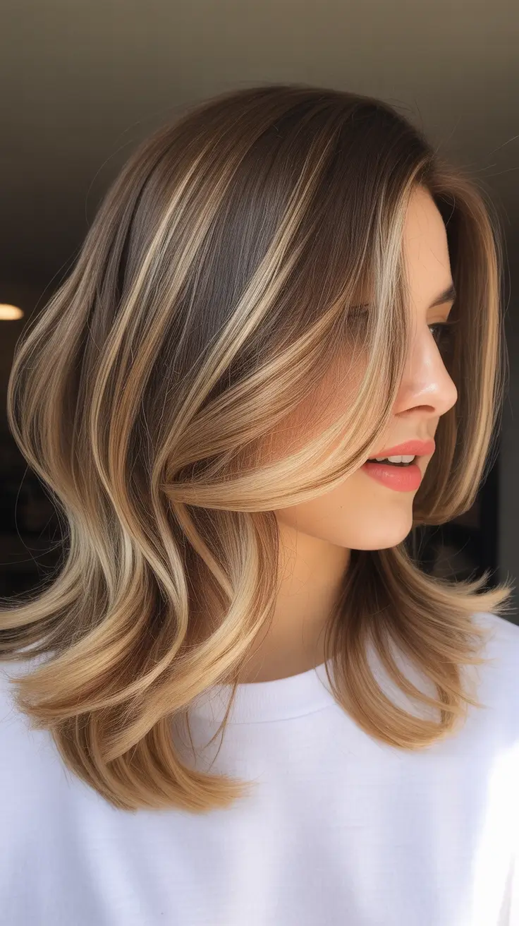 ideias modernas de cores de cabelo balayage de primavera 2026 Sunlit Blonde Balayage