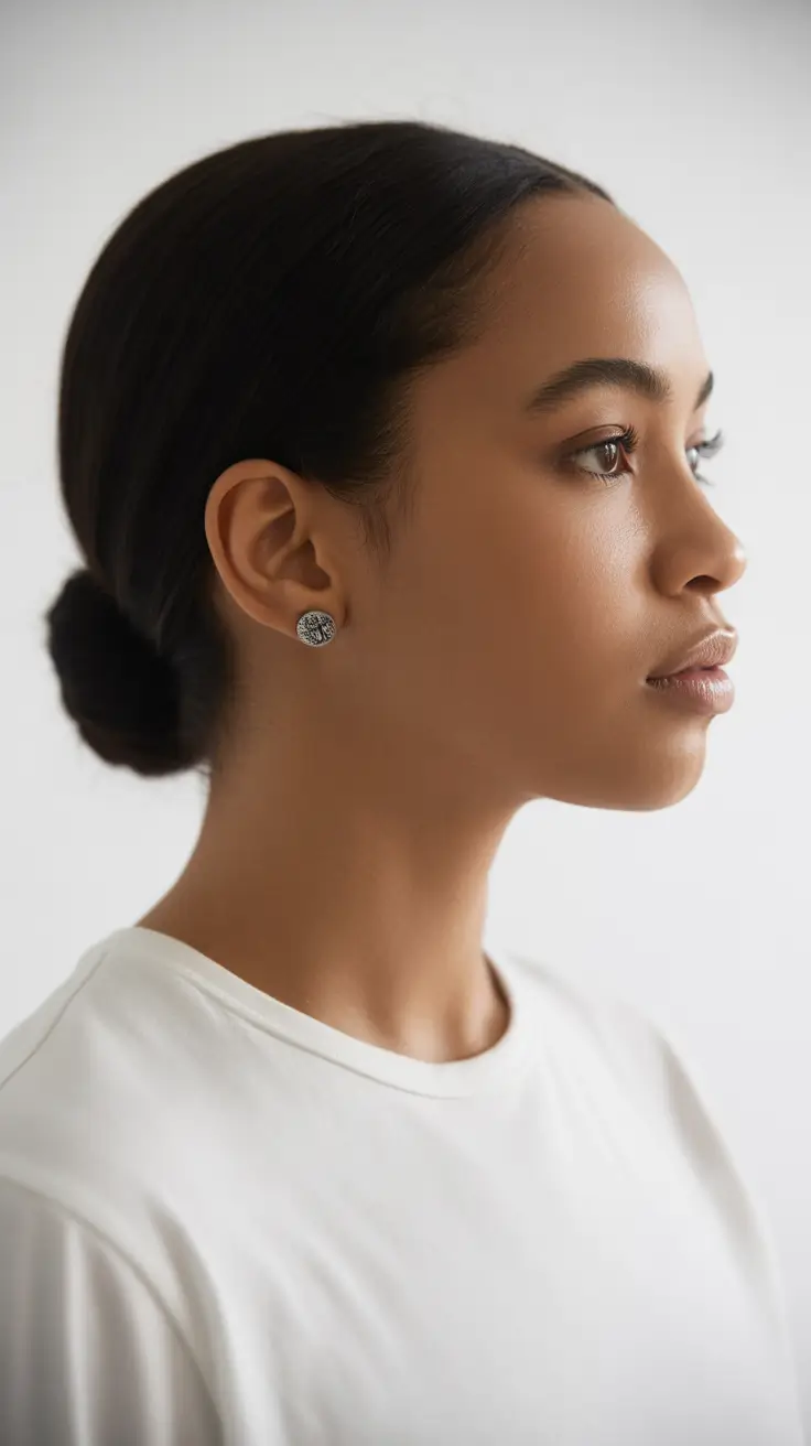 cor de cabelo de primavera para pele escura 2026 Classic Satin-Low Bun Cocoa Shade