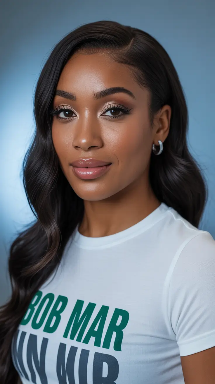 cor de cabelo primavera para pele escura 2026 Glossy Espresso S-Waves