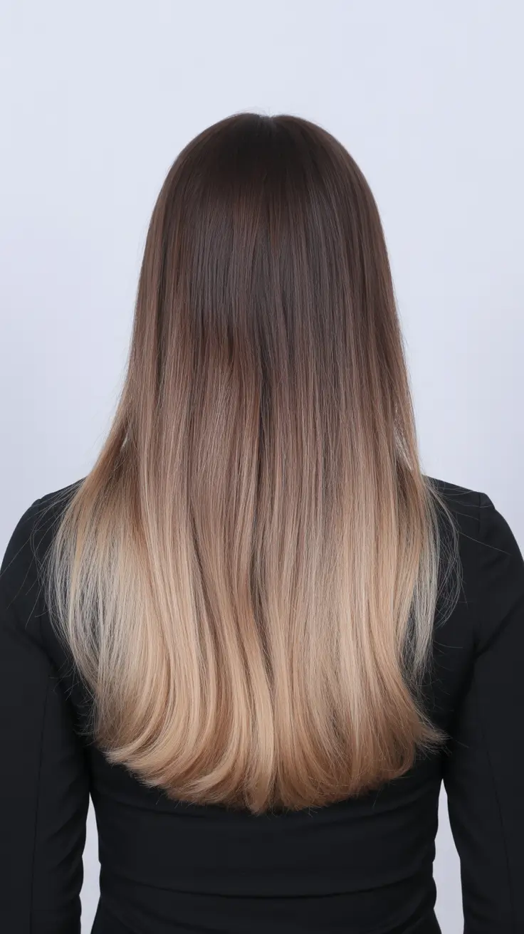 cor de cabelo ombre de primavera natural 2026 Ombre em tons frios com acabamento limpo