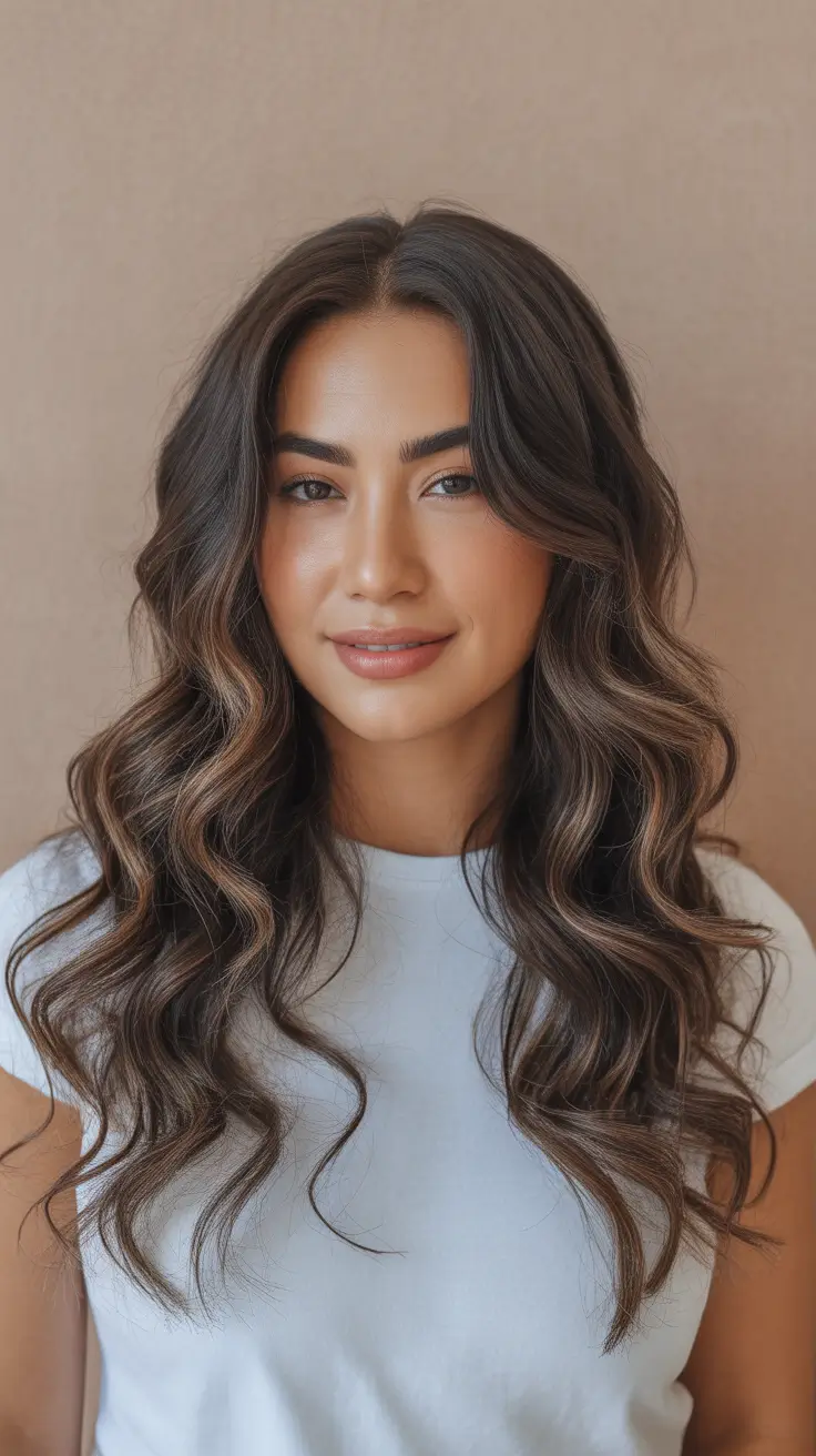 cor de cabelo castanho primavera 2026 Cachos morenos multidimensionais para levantamento brilhante de primavera