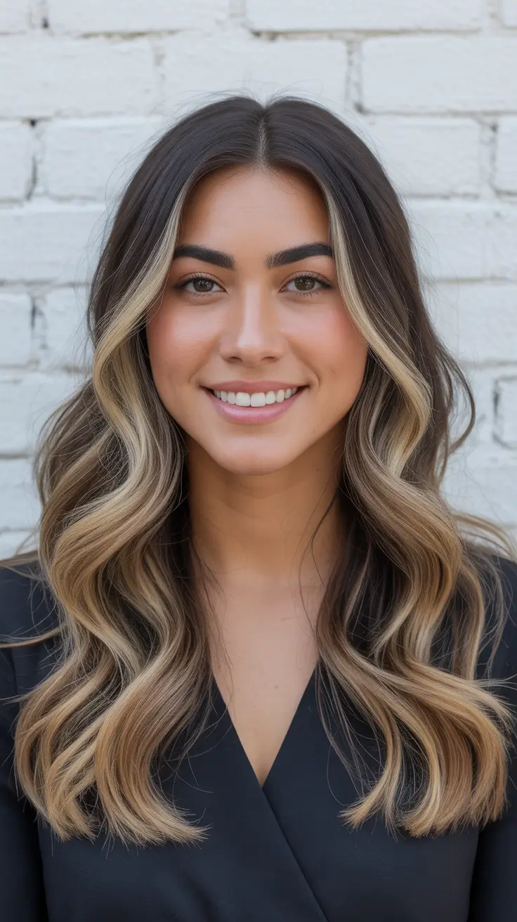 cor de cabelo castanho primavera 2026 Fitas brilhantes para molduras de rosto para morenas 2026