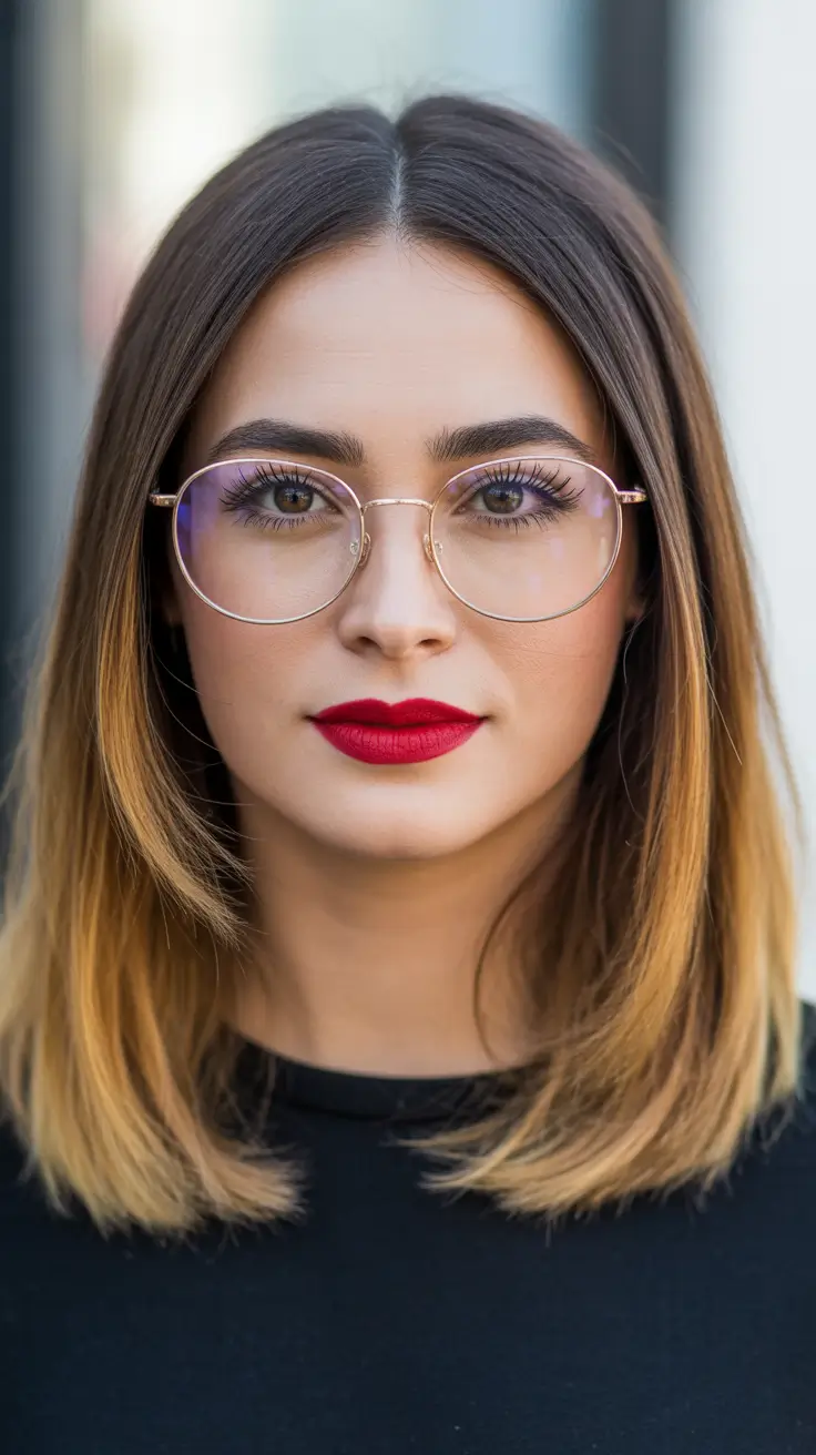 cor de cabelo castanho primavera 2026 Morena ousada de dois tons com contraste brilhante de primavera