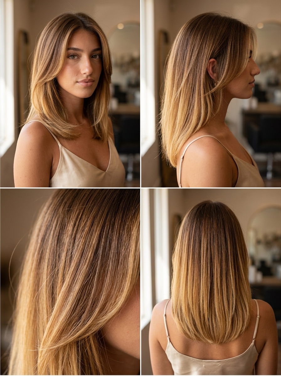 Cabelo Ombre Loiro Mel Beijado pelo Sol 2026 Cor de cabelo Ombre de verão