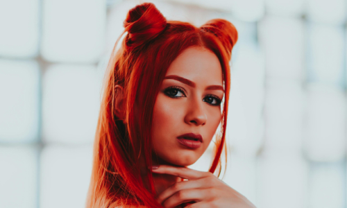 Cores de cabelo vermelho ousado